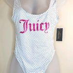 Juicy Couture White Black Polka Dot One Piece Swim Photo 1