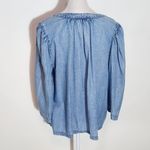 Style & Co . Blue Chambray Top Size Petite XL Preppy Chambray Blouse Photo 4
