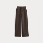 Everlane  Luxe Fleece Wide-Leg Sweatpant in Dark Chocolate, Size Small Photo 4