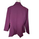 Eloquii Women’s Tie Neck Peplum Blazer Jacket Plus Size 18 Purple Fitted Suiting Photo 3