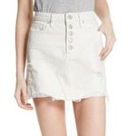 Free People White  Jean Skirt Size 26 Photo 0