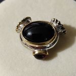 Joseph Esposito Snap Woven Chain Necklace Detachable Pendant Gold Tone Black Red Size 18 Photo 12