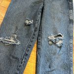 Vintage 90s Distressed Rigid Straight Leg High Waisted Jeans Denim Retro Classic Blue Size 26 Photo 7