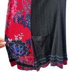 Parsley & Sage Maxi Tunic Vest Jersey Knit w/ Pockets Boho Artsy Flower Child 1X Red Photo 4