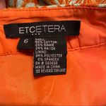 Etcetera  orange/gray floral pleated skirt size‎ 6 Photo 6