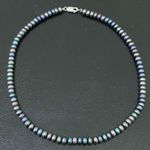 Sterling Silver Vintage Peacock Freshwater 4mm Seed Pearl Clasp Choker Necklace Photo 1