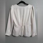 J.Crew New with tags Long-sleeve peplum top in satin-crepe Elegant Button-Up Photo 6