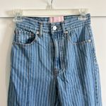 Revice Denim  Women's 26 Railroad Stripe Venus Flare Jeans Light Wash Star Back Photo 1