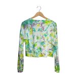 PINK - Victoria's Secret PINK Long Sleeve Shirt Size Small Cropped Crewneck Tie Dye Pullover Photo 3