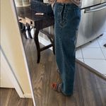 Ann Taylor  Dark Blue Straight Leg high waisted funky Jeans size 2 Photo 2