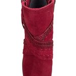 Naughty Monkey EUC  Leather Ankle Boots Red Size 9 Photo 7