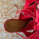 Aquazurra Sexy Thing Red Suede Stiletto High Heel Cut Out Sandals Size 37 Photo 2