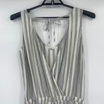 Cloth & Stone Striped Womens Jumpsuit Sz M Boho Coastal Sleeveless Linen Tie Photo 6