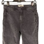 We The Free Free People Fine Line Straight Leg Crop Gray Black Corduroy Jeans Photo 11