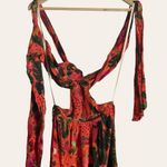 Farm Rio Blooming Garden Floral Print Orange Maxi Dress Size M Photo 5