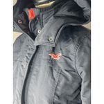 Hollister California Y2K Juniors All Weather Hooded Full Zip Blue Coat Large Photo 3