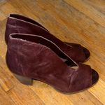 Lucky Brand Joal Shooties Maroon Peep-Toe Heeled Boots Size 8.5 Photo 0