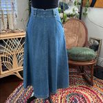 Eddie Bauer Vintage 90s/Y2K  Side Button Denim Jean Midi Skirt Photo 1