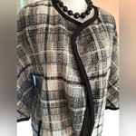 Cynthia Rowley Black and White Plaid Wool Blend Cardigan - XS, EUC Photo 2