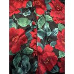 Victoria's Secret  Vintage Gold Label L Night Shirt Silky Black Red Floral Y2K Photo 8