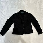 Ralph Lauren Lauren 100% Silk Black Formal Blazer Tailored Design size 2 Petite Photo 1