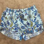 Roller Rabbit  Blue Amanda Linen Lulu Set Polo Pajamas Paisley Print Photo 7