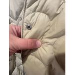 Sandro  Light Sage Gloriana Heart Quilted Puffer Button Up Jacket sz 36 FLAWED Photo 12