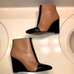 Marc by Marc Jacobs Women’s Leather Color Block Black Beige Wedge Ankle Booties Photo 4