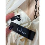 Lulus NWT  Irresistibly Darling Ivory Chiffon Midi Dress and Scarf Set Gala Sz M Photo 9