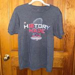 Majestic EUC Red Sox 2018 World Series History Made Grey Tee Shirt, Size Small Photo 0