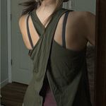Gymshark  Tie Back Vest Tank Top Khaki square neck flyaway open Photo 2