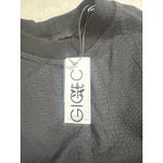 GIGI C Isabella Pullover Top Women's Medium Black Long Sleeve Cropped Textured Photo 7