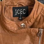 Icec Tan Leather Motto Jacket for Women Brown Photo 4