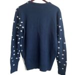 DIVIDED Christmas Women Sweater S Crew Neck Long Sleeve Jingle‎ Bell Novelty Blue Photo 1