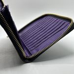 Adrienne Vittadini Womens Black Long Zip Around Wallet CC Slot Cheetah Pebbles Photo 4