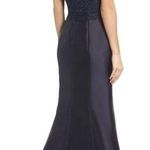 La Femme 26331 Lace & Twill Mermaid Gown Navy 6 Photo 1
