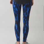 Lululemon Wunder Under Tights (Hi-Rise) Painted Animal Sprinkler Black Blue 6 Photo 1