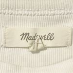 Madewell Size XXS White Ribbed Brightside Cutaway Supima Cotton Sleeveless Tank Photo 3