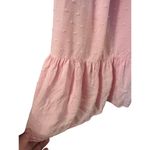 Slate + Willow  smocked top swiss dot pink tiered maxi dress XS wedding Guest Photo 5