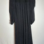 ZARA Black Metallic Thread Sparkle Knit Square Neck Size Small Photo 4