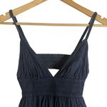 ALC Frank A.L.C. Rhodes Navy Poplin Sleeveless V-Neck Smocked Tiered Maxi Dress Size 6 Photo 6