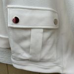 Kasper 3/4 Sleeve Wing Collar Crosshatch Jacket Plus Size 3X Ivory Gold Button Photo 6