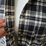 IRO  Black and White Button Down flannel Plaid thick Shirt Photo 3