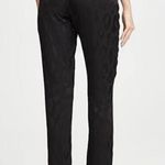 ANINE BING  TATE FRONT SLIT TROUSERS PANTS LEOPARD PATTERN BLACK Size 38 Photo 9