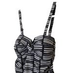 New Noon Swim ebony ivory siesta sands ruched bandeau one piece Sz 18‎ Blue Photo 1