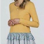 Matilda Jane  Ruffle Weekend Vibes Top Size Medium Goldenrod NWOT Photo 0