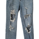 American Eagle  mom jeans distressed size 0 light wash Photo 0