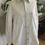 Levi's LEVI white beige denim jacket button shirt top shacket 100% COTTON Photo 0