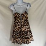 Urban Outfitters  Leopard Babydoll  Mini Dress XS Y2K Coquette Indie Festival Tan Photo 5