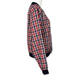 Liz Claiborne Vintage Liz Golf Red Blue White Plaid Bomber Jacket Size Medium Photo 4
